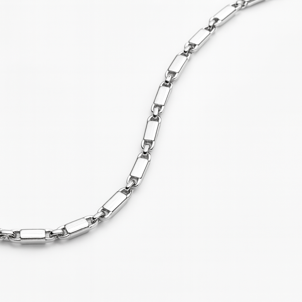 Premium Men’s Premium Silver Link Chain – Sleek Minimal Designer Jewelry for Everyday Wear