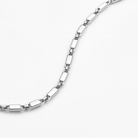 Premium Men’s Premium Silver Link Chain – Sleek Minimal Designer Jewelry for Everyday Wear