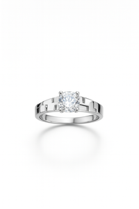 Luxury Silver Engagement Rings with Round Solitaire Stone – Premium Polished Jewelry Style