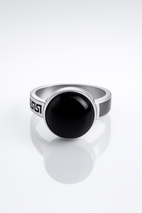 The Royal Shadow Rings — 925 Silver Men’s Vintage Onyx Band for Power, Legacy & Timeless Class