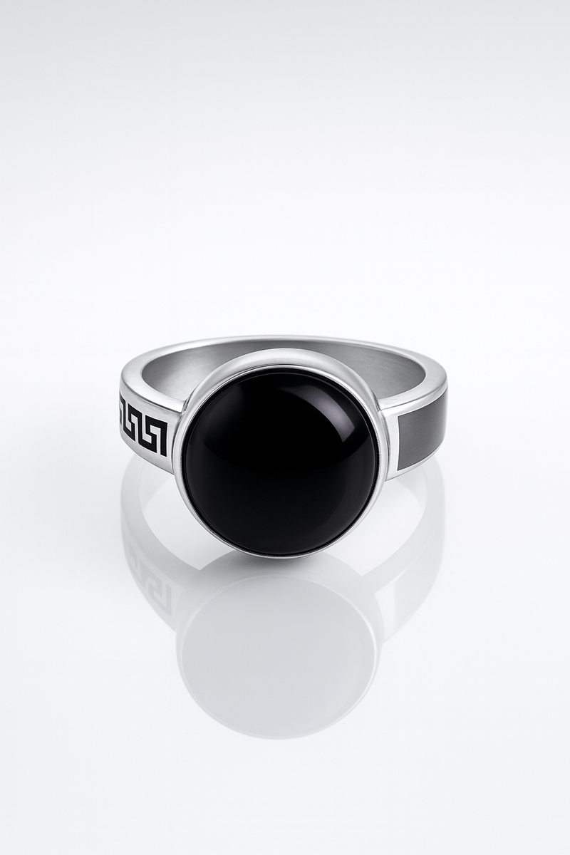 The Royal Shadow Rings — 925 Silver Men’s Vintage Onyx Band for Power, Legacy & Timeless Class