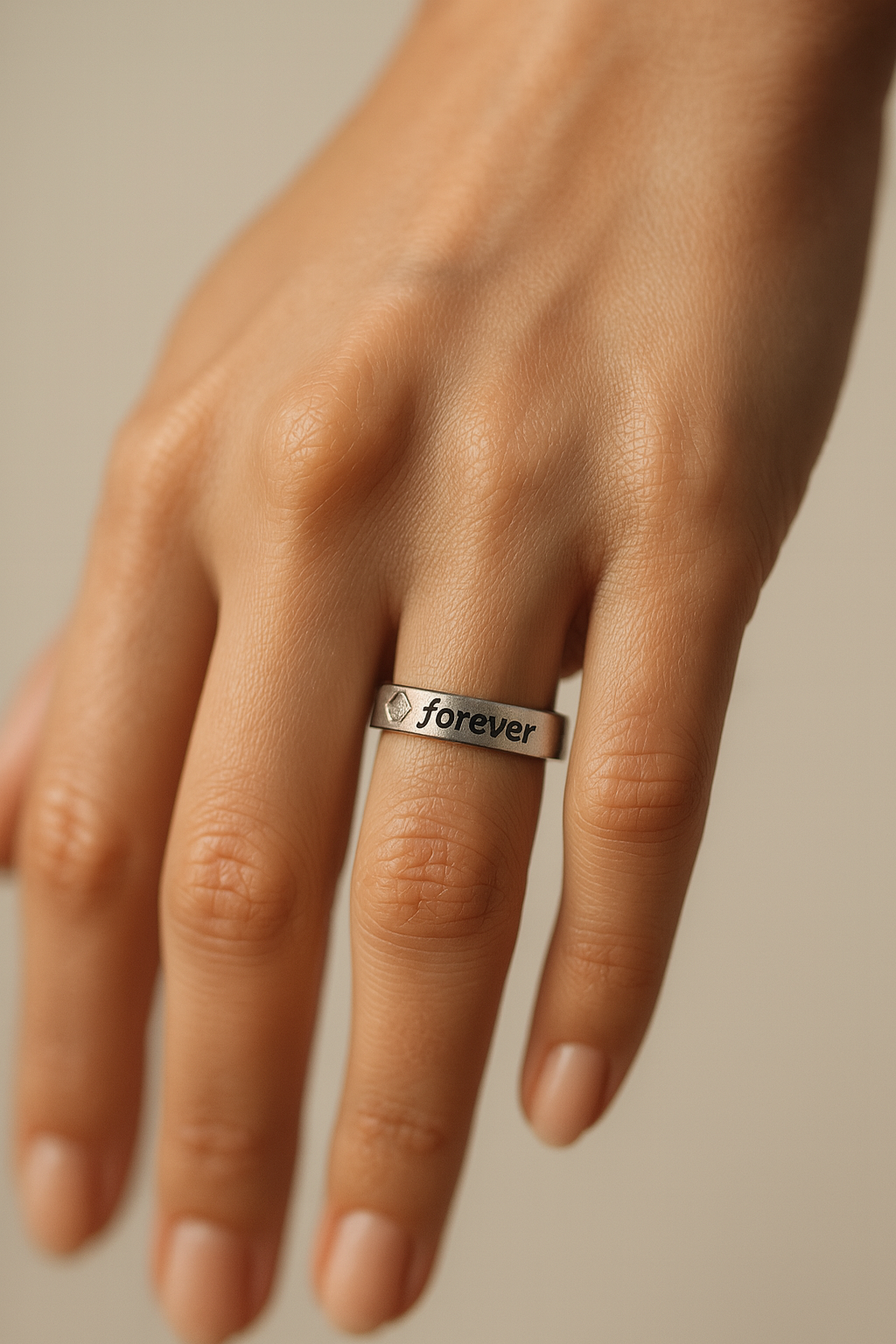 Forever Etched Vowbands — 925 Silver Diamond Couple Rings for Unbroken Promises