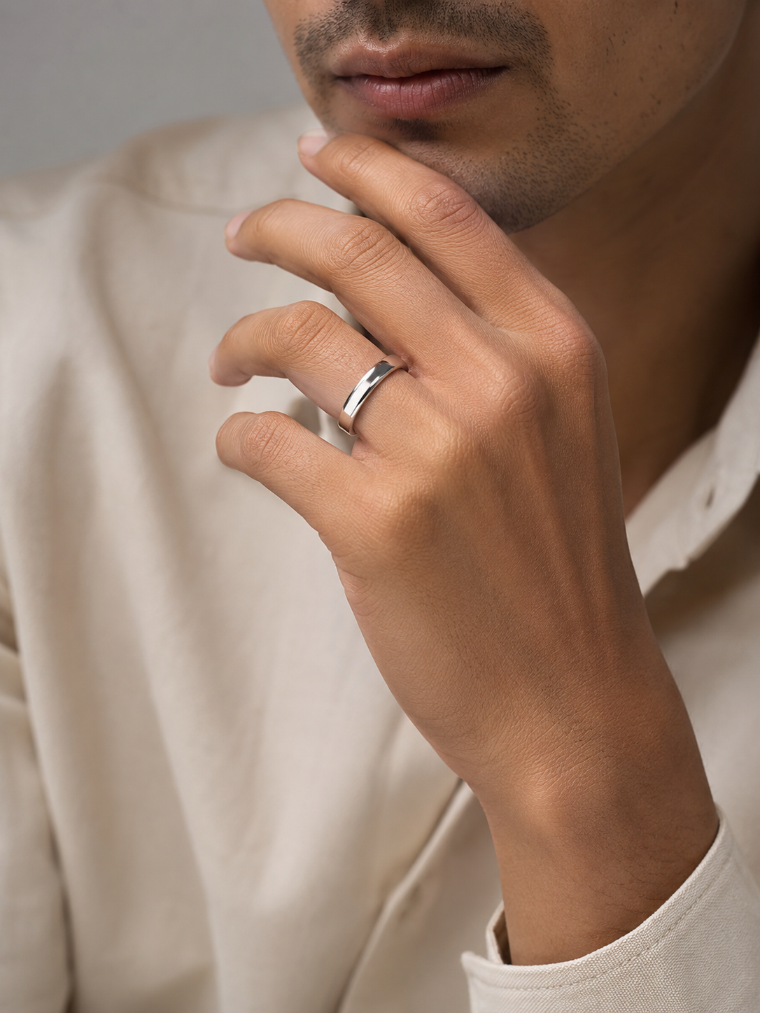 925 Pure Silver Classic Plain Band Rings | Minimal Unisex Promise Ring for Daily Wear
