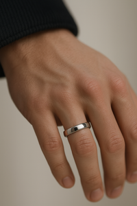 925 Pure Silver Classic Plain Band Rings | Minimal Unisex Promise Ring for Daily Wear