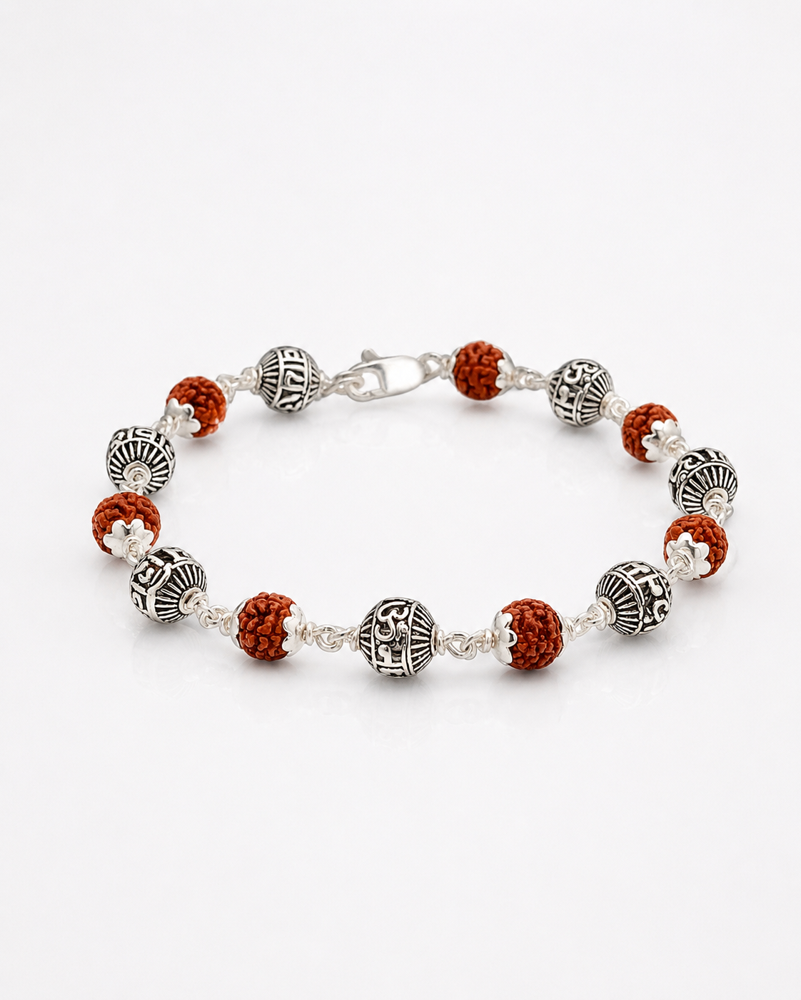 Rudraksh Silver Bracelet | 925 Sterling Silver | S.K Jewellers