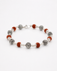 Rudraksh Silver Bracelet | 925 Sterling Silver | S.K Jewellers