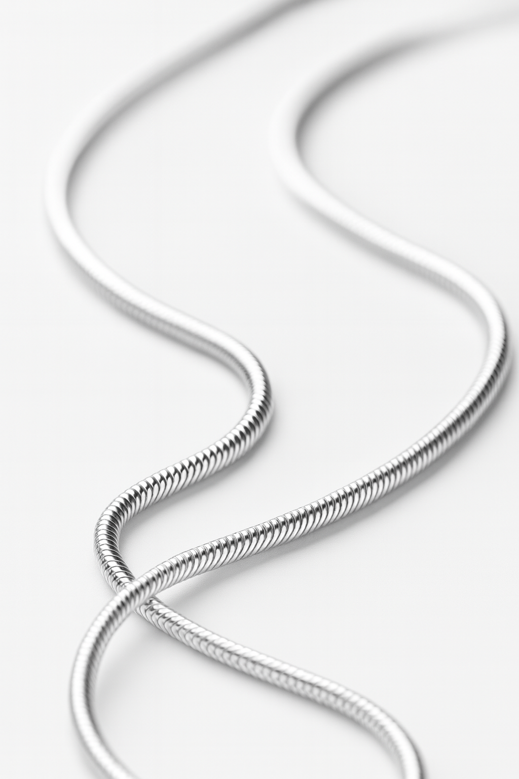 Premium Silver Snake Chain – Minimalist, High-Shine