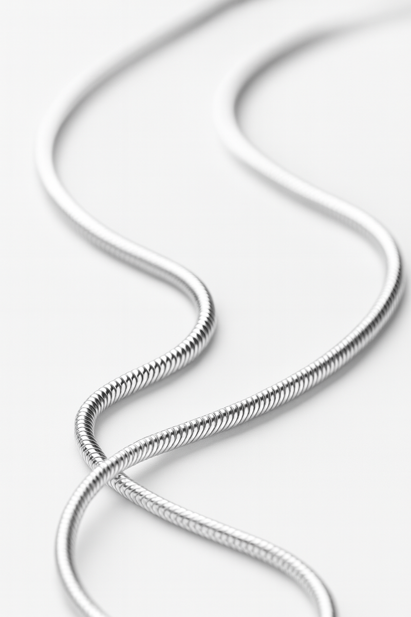 Premium Silver Snake Chain – Minimalist, High-Shine