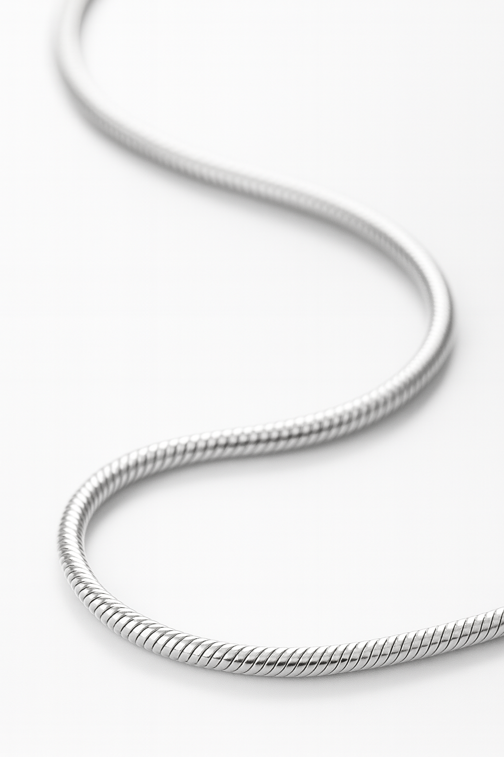 Premium Silver Snake Chain – Minimalist, High-Shine