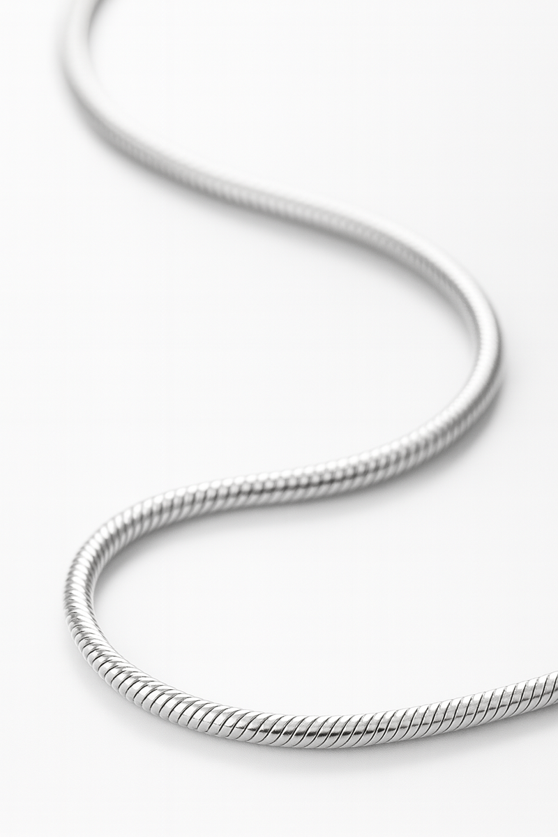 Premium Silver Snake Chain – Minimalist, High-Shine
