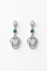 Celestial Embrace: Captivating Oxidised Silver Orb Earrings