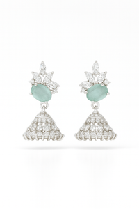 Twilight Reverie: Divine Oxidised Silver Chandelier Earrings