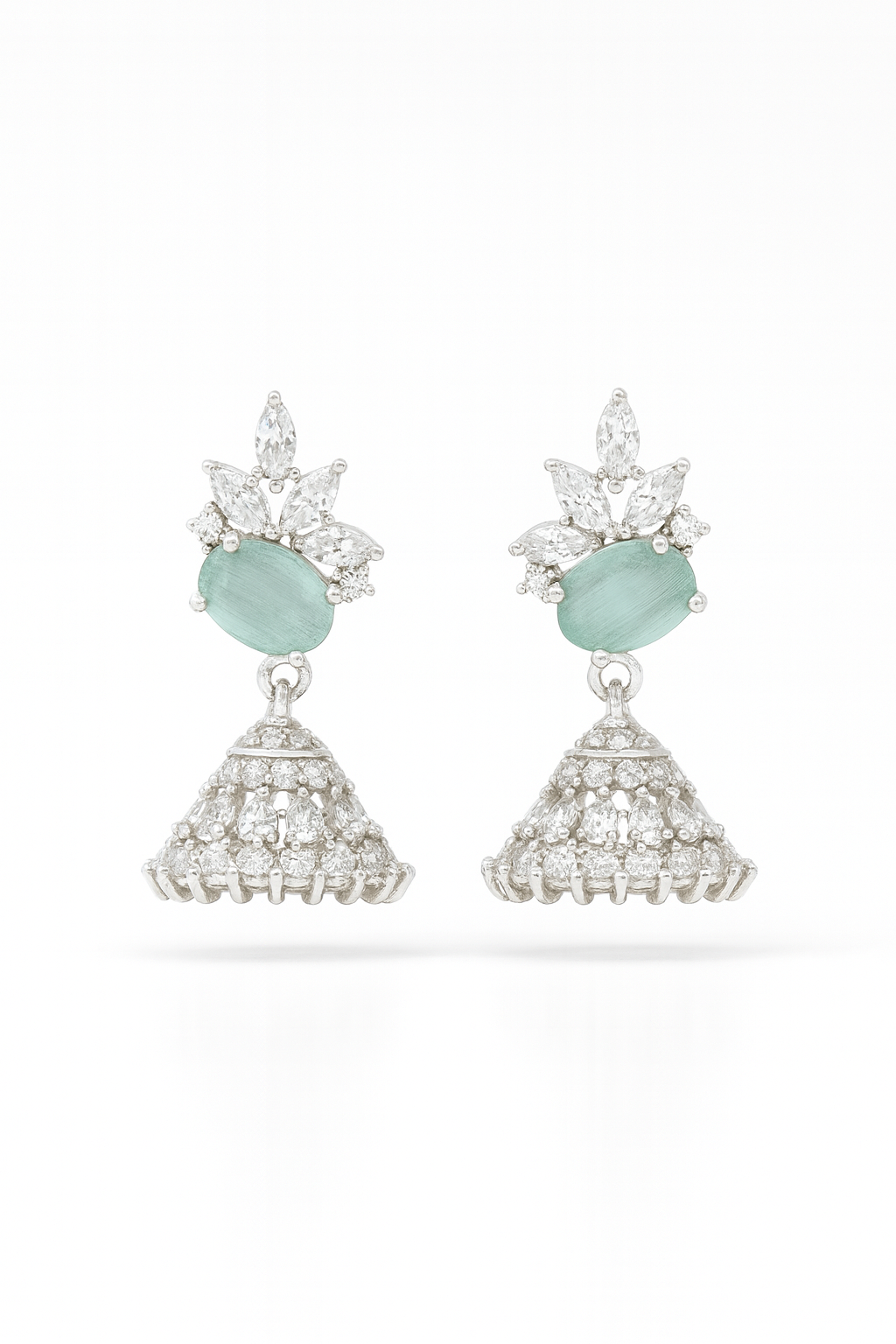 Twilight Reverie: Divine Oxidised Silver Chandelier Earrings