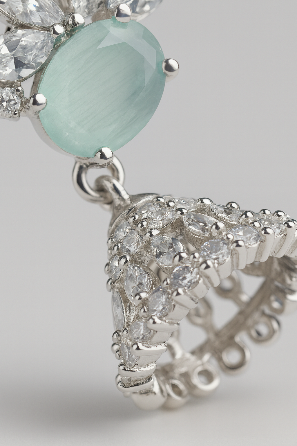 Twilight Reverie: Divine Oxidised Silver Chandelier Earrings