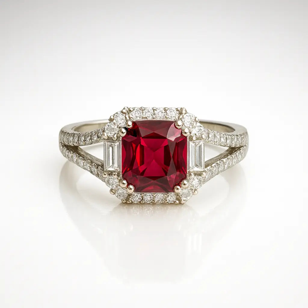 The Royal Scarlet Ruby — 925 Silver Rings for a Love That Reigns Forever