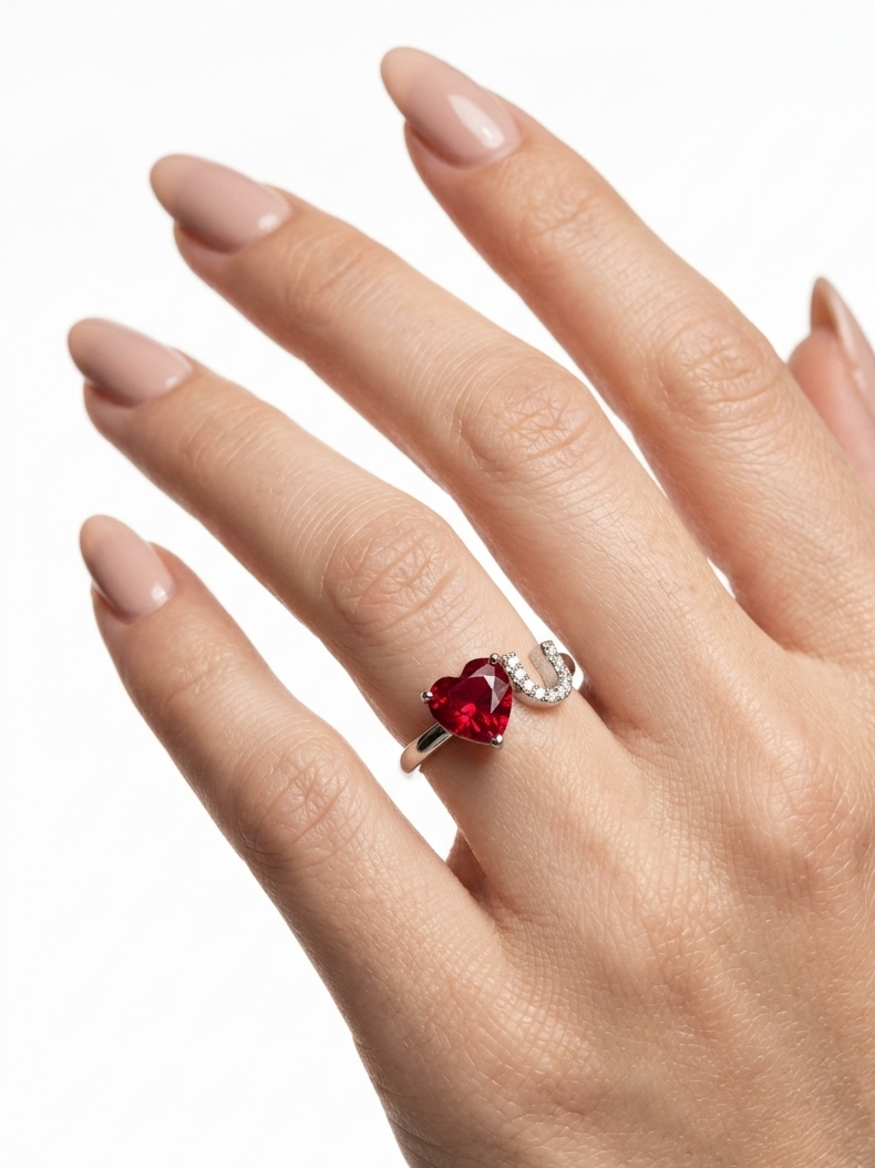 Heartfelt Passion: Ruby Rings with Silver Elegance