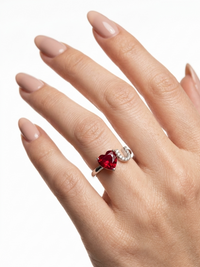 Heartfelt Passion: Ruby Rings with Silver Elegance