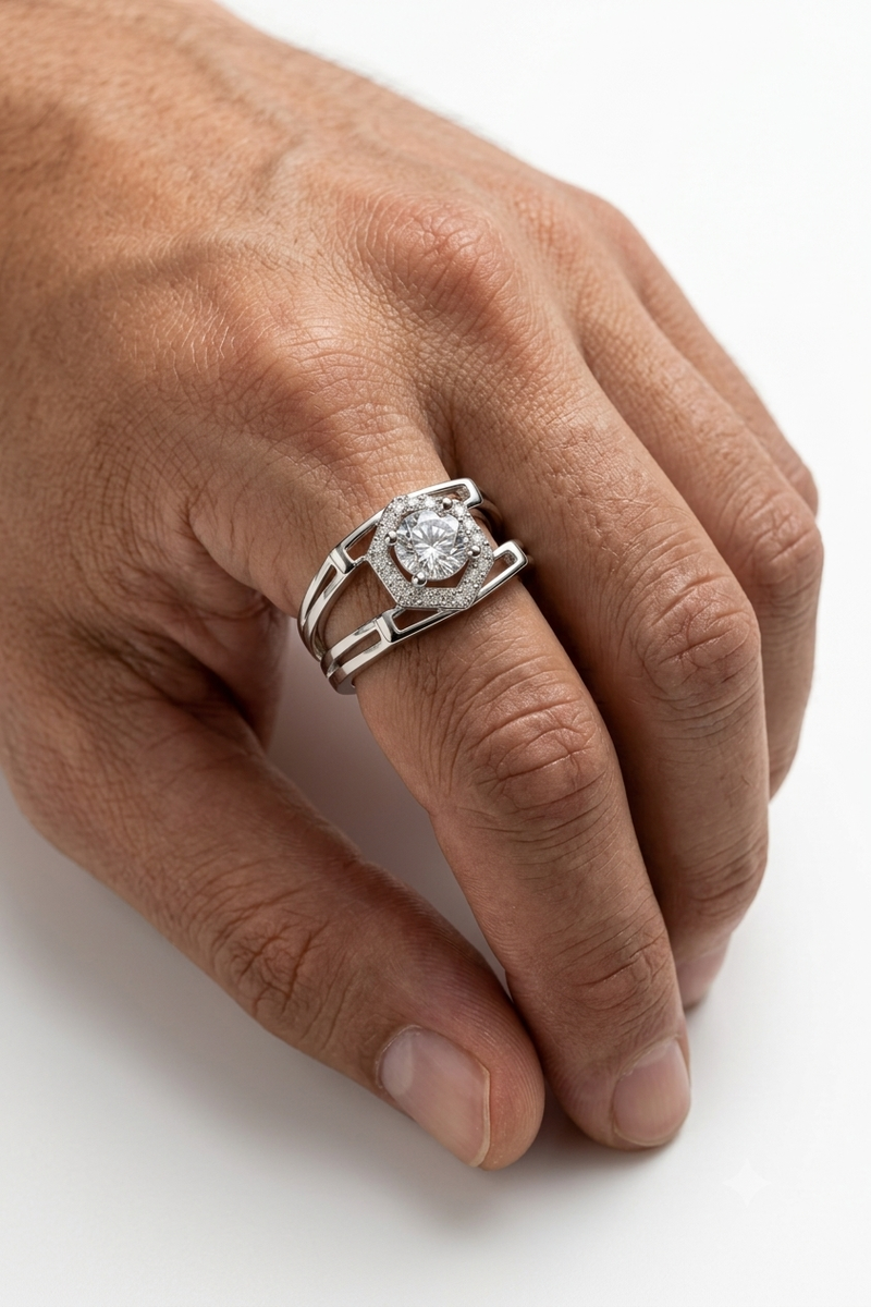 Precision Crafted In 925 Sterling Silver moissanite Rings