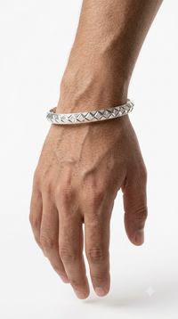 999 Pure Silver Kada for Men | Solid Sterling Bracelet Handcrafted