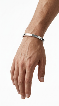 925 silver Bracelets Sculpted Screw Motif Polished Kada