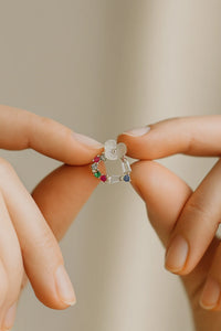 Floral Heart-Shaped Silver Earring | Elegant 925 Sterling Silver Studs for Women