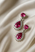 Premium Ruby Teardrop Dangle Earring | Women jewelry
