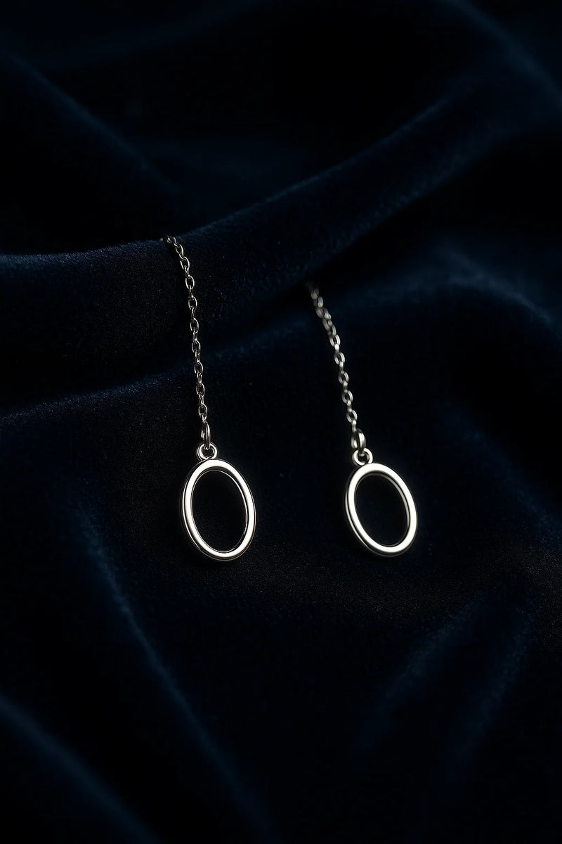 925 Sterling Silver Oval Drop Earring for Women