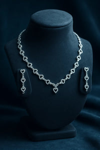 Premium Silver Necklace Set| Modern Minimal Design for Women