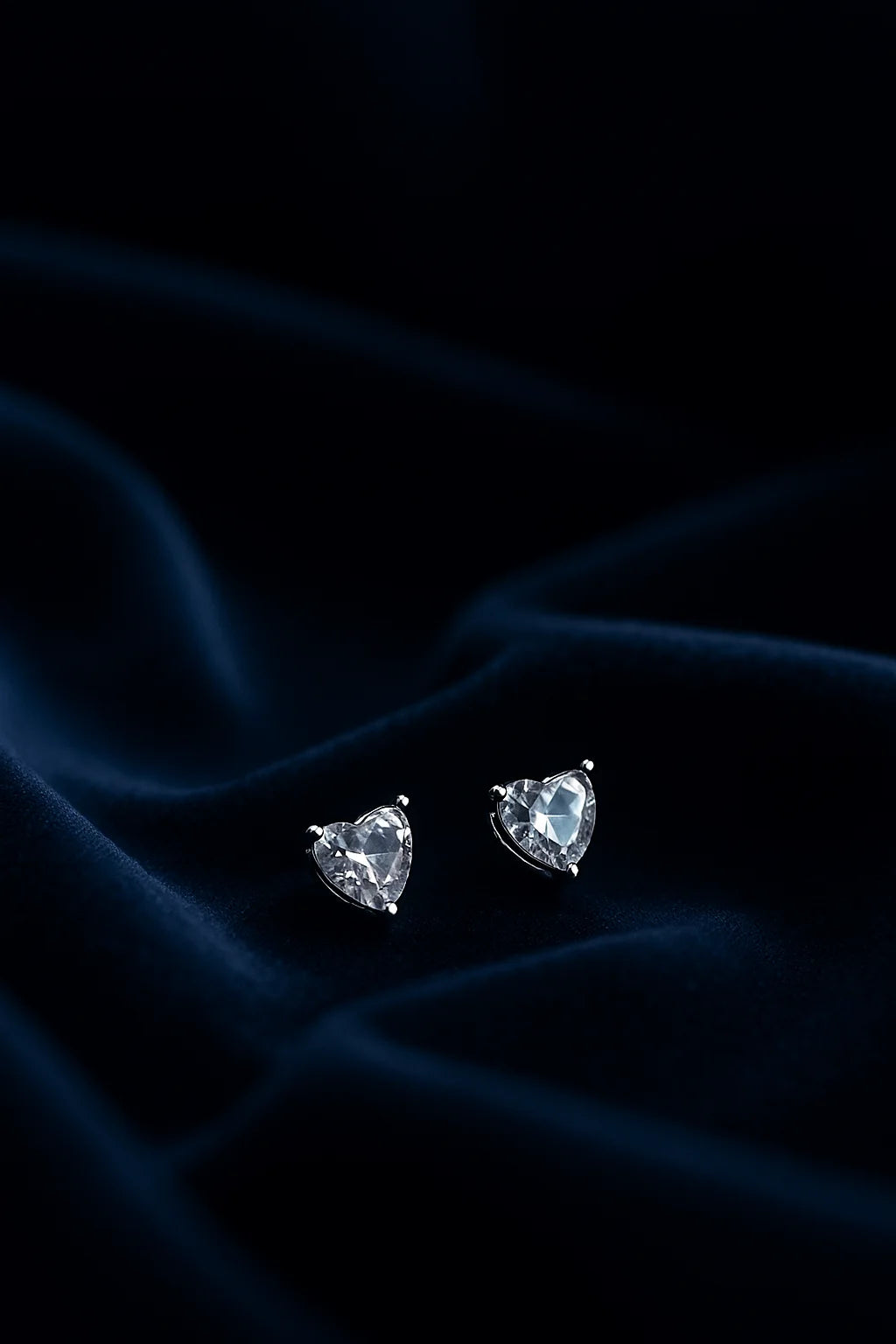 Heart-Shaped Diamond-Look Stud For Women