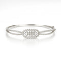 Pure 925 Silver Baguette & – Elegant Statement Bracelet for Women