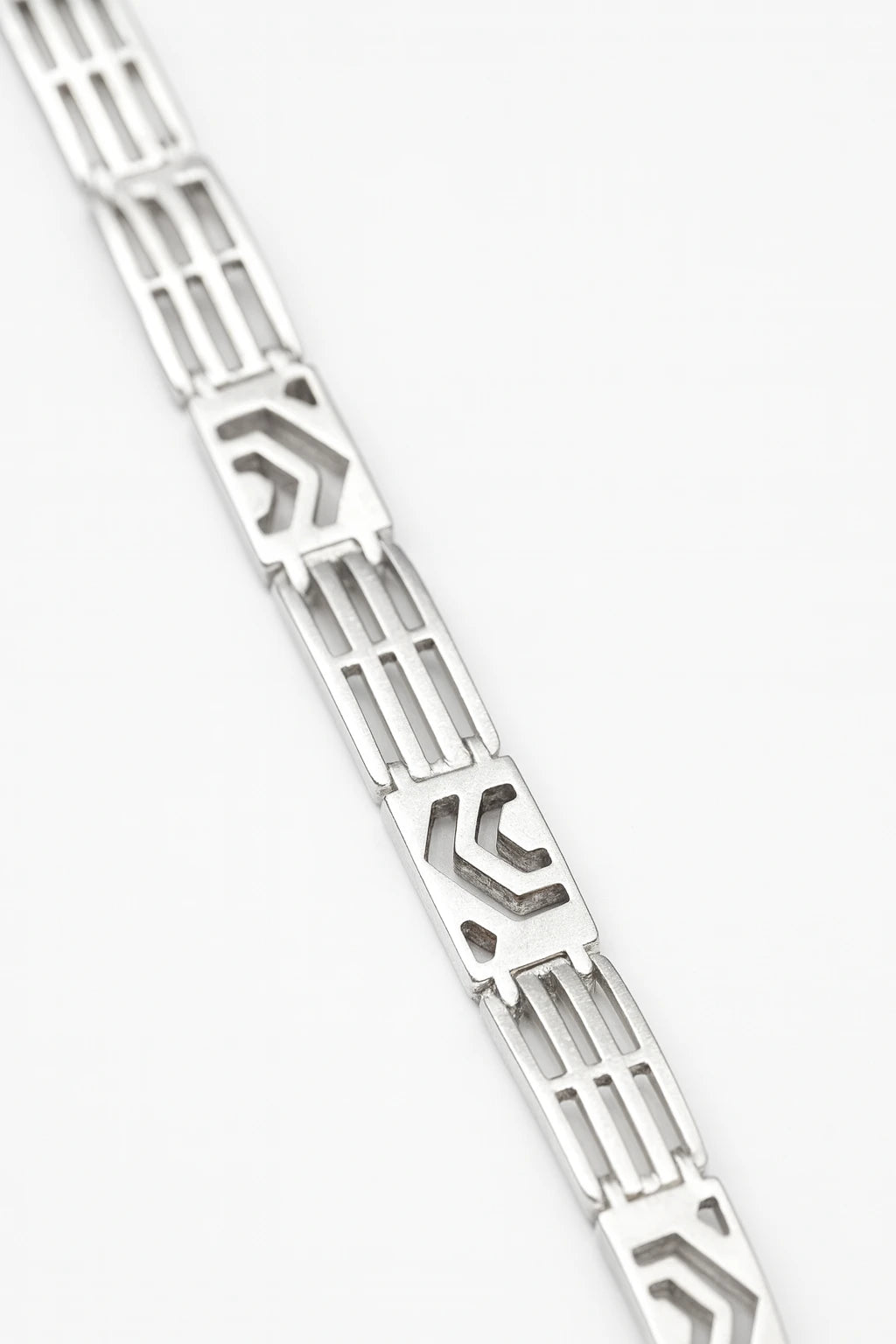 925 Sterling Silver Geometric Cuff Bracelet for Men – Handcrafted Minimal Luxury