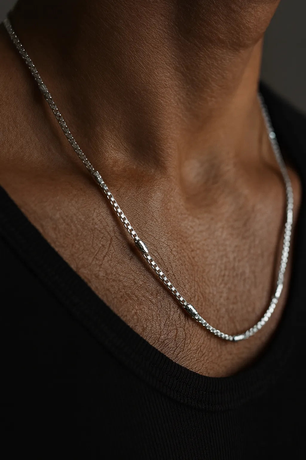Eternal Edge Silver Chain – Precision-Cut Box Links for Modern Masculine Refinement