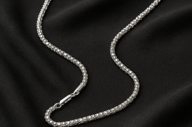 Moonlit Grace: The Silver Cascade Chain