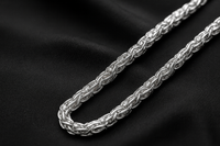 Premium Men’s Silver Chain – Bold Byzantine Link for Everyday Luxury
