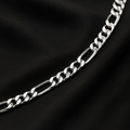 Premium Men’s Silver Figaro Chain – Bold, Polished & Timeless