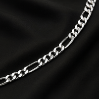 Premium Men’s Silver Figaro Chain – Bold, Polished & Timeless