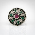 Enchanted Blossom — 925 Oxidised Silver Rings for Timeless Elegance