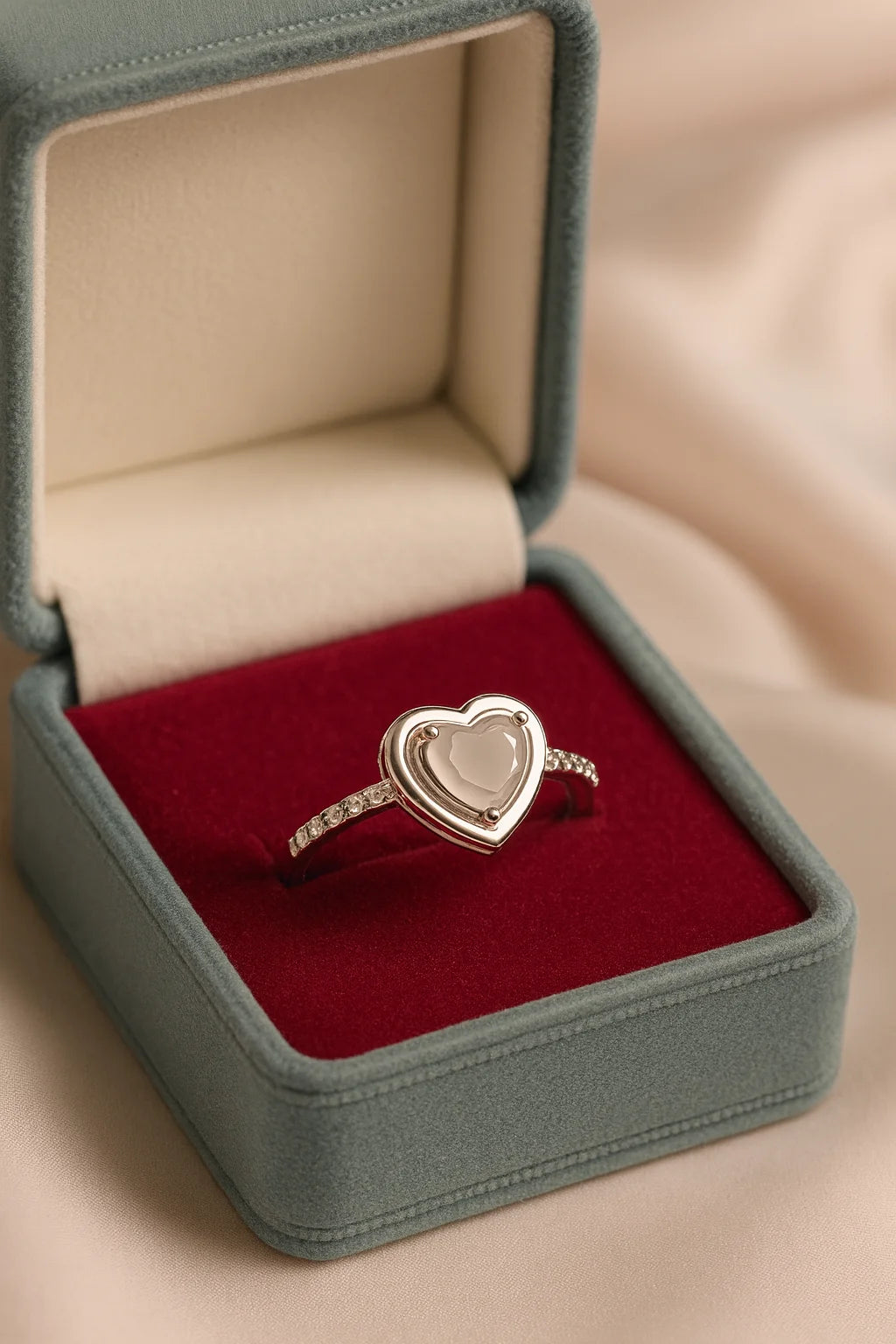 Moonlit Heart Reverie — 925 Silver Diamond Rings for Softly Spoken Forevers