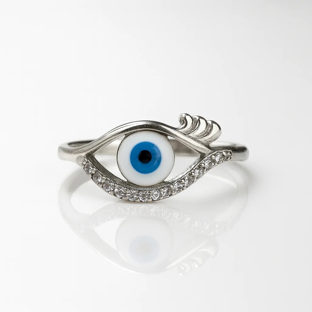 Guardian's Gaze — 925 Silver Evil Eye Rings for Protective Elegance