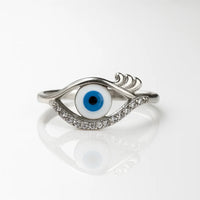 Guardian's Gaze — 925 Silver Evil Eye Rings for Protective Elegance