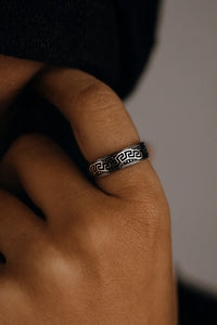 Labyrinth of Legacy — Oxidised 925 Silver Diamond Rings for Silent Conquerors