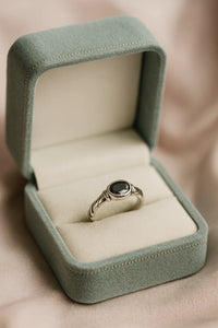 Midnight Enigma — 925 Silver Black Stone Rings for Mysterious Elegance