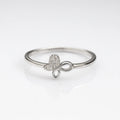 Infinite Heart Whisper — 925 Silver Diamond Infinity Heart Rings for Gentle Vows