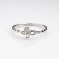 Infinite Heart Whisper — 925 Silver Diamond Infinity Heart Rings for Gentle Vows