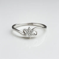 Shimmering Blossom — 925 Silver Floral Gemstone Rings for Elegant Radiance