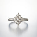 Celestial Radiance — 925 Silver Marquise Diamond Rings for Transcendent Beauty