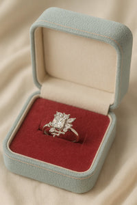 Frosted Elegance — 925 Silver Crystal Rings for Icy Enchantment