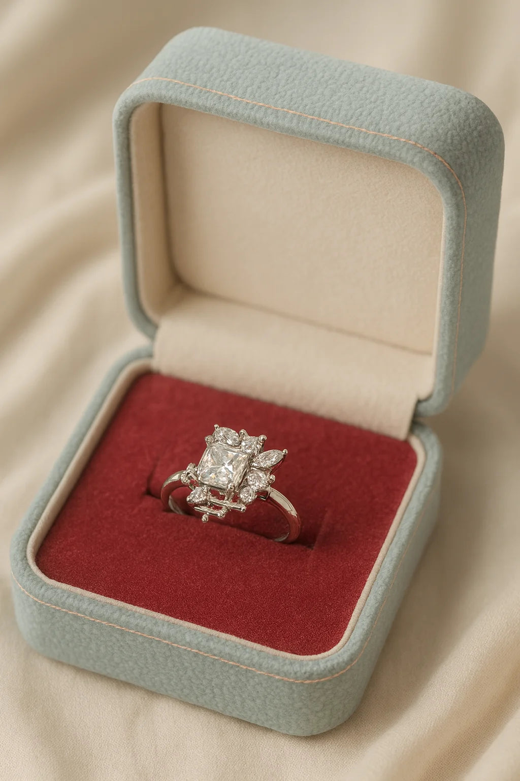 Frosted Elegance — 925 Silver Crystal Rings for Icy Enchantment