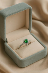 Enchanted Emerald Elegance — 925 Silver Rings for a Timeless Affair