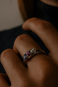 Symphony of Colors — 925 Silver Multi-Gemstone Rings for Vibrant Elegance